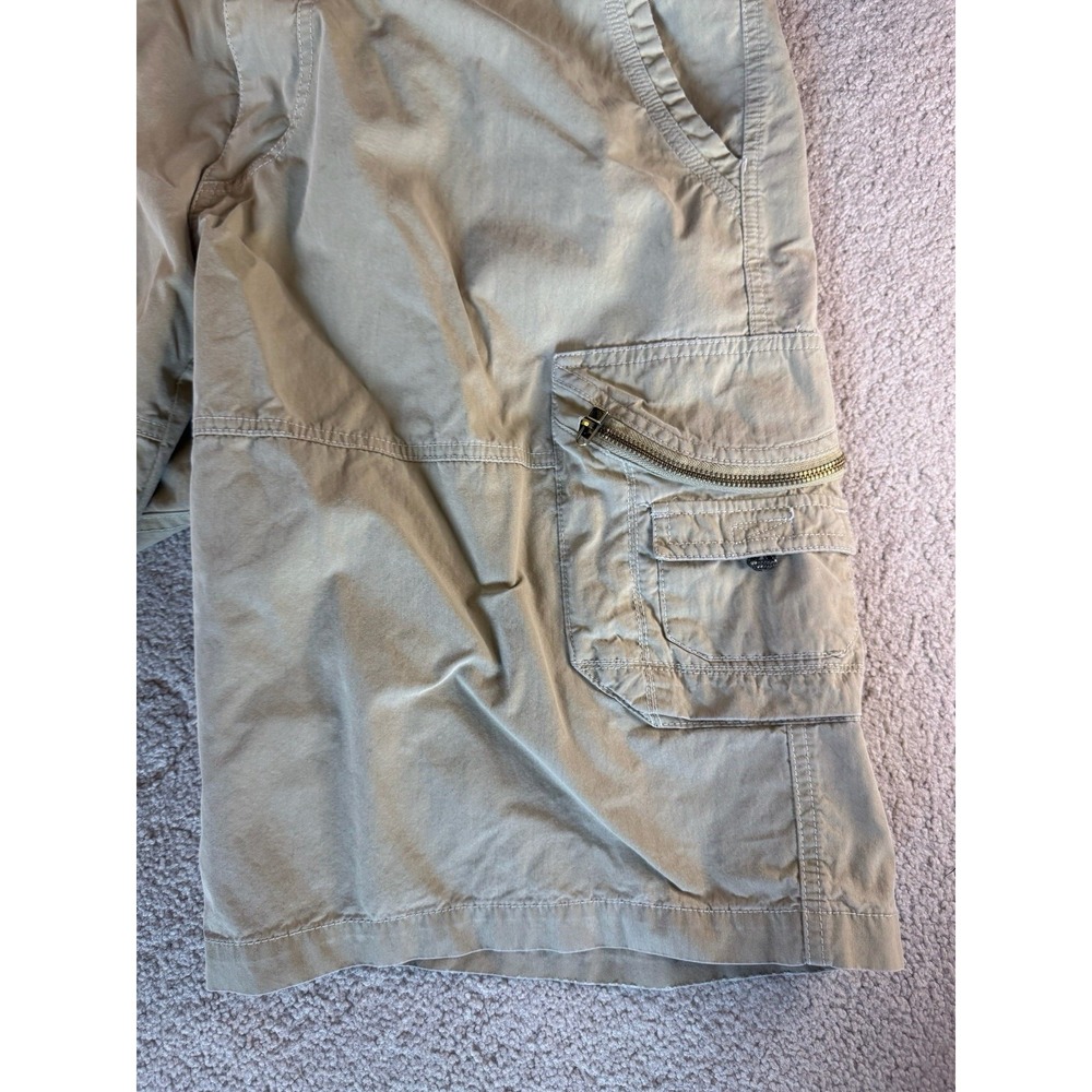 Kuhl Cargo Shorts Tan/Khaki Vintage‎ Patina Dye Tactical Hiking Gorpcore Size 38 - Picture 2 of 10